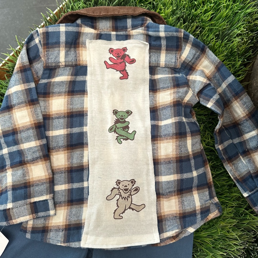 Brand new deadhead, dancing bears, infant baby shower, two piece outfit 24 mths